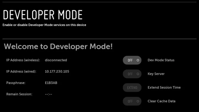 Developer Mode Enable